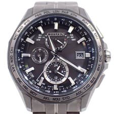 Citizen Attesa Eco-Drive Radio Wave Men's Titanium Watch - Black Dial, 10ATM Fro