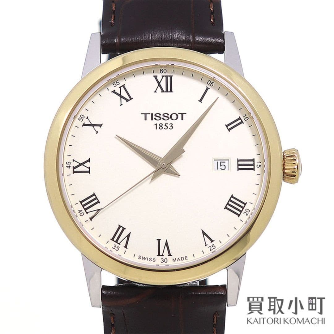 TISSOT Classic Dream Quartz Watch Cream Dial Silver Case Used From Japan