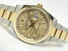 ROLEX Datejust36 SS xYG combination palm motif 126203 Mens126203