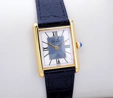 Cartier Watch Must Tank Silver Gray White Dial Roman index LM 23mm Mens Quartz