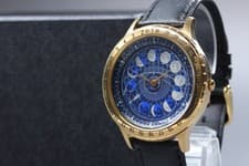 Vintage [N MINT] Citizen Cosmosign CAL-4P85 Franklin Moon Age Blue Qz Mens Watch