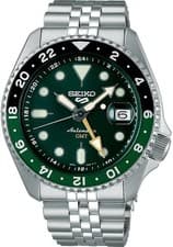 Seiko 5 Five Sports SSK035 J1 GMT Automatic Watch Green Dial Made Japan
