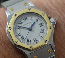 Cartier santos octagon ladies automatic watch  1 yr gtee just serviced 0907 mdl
