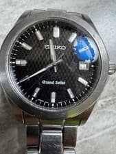 Grand Seiko 8J56-8020 Black Dial Quartz Watch New Battery Date 20BAR Japan