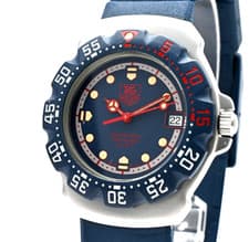 TAG Heuer Formula 1 WA1210 Quartz Men's Watch Blue Dial Rubber Strap Vintage