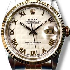 Rolex Datejust 16233  Ivory Pyramid Dial