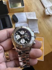 Breitling Superocean Silver Men's Watch A13340 With Day And Date Choreograph