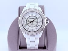 Chanel J12 Factory Diamond Dial Diamond Bezel H2013 42mm Automatic White Ceramic