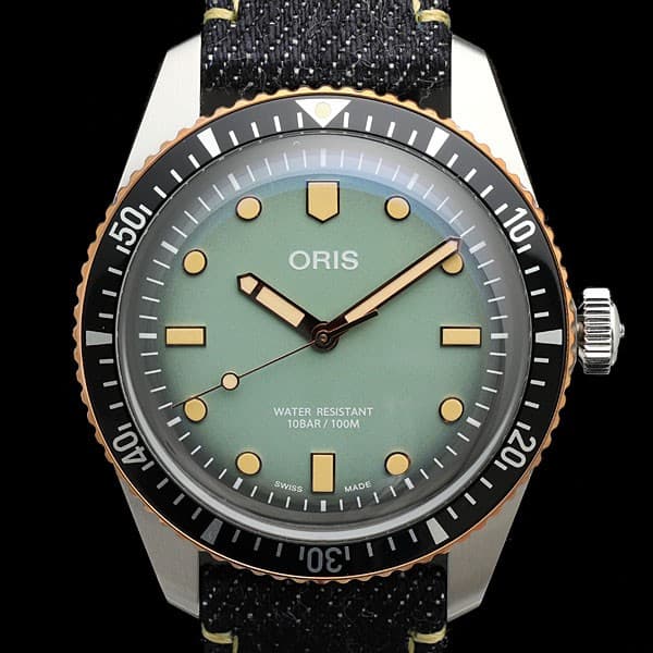 ORIS Divers 65 "Japan Momotaro Jeans Denim" 01 733 7707 4337-Set "REFURBISHED"
