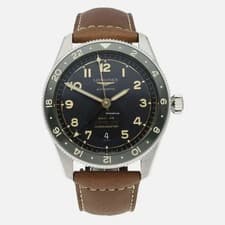 Longines Spirit Zulu Time Black Dial Ceramic Bezel 42mm Mens Watch L3.812.4.63.2