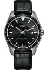 Rado Hyperchrome SWISS Quartz Black Dial Leather Strap Men's Watch R32502155