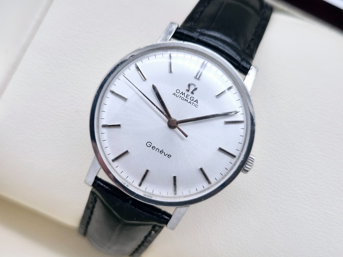 Omega Geneve Automatic 165.070 Vintage Steel Classic 1970s Clean Dial