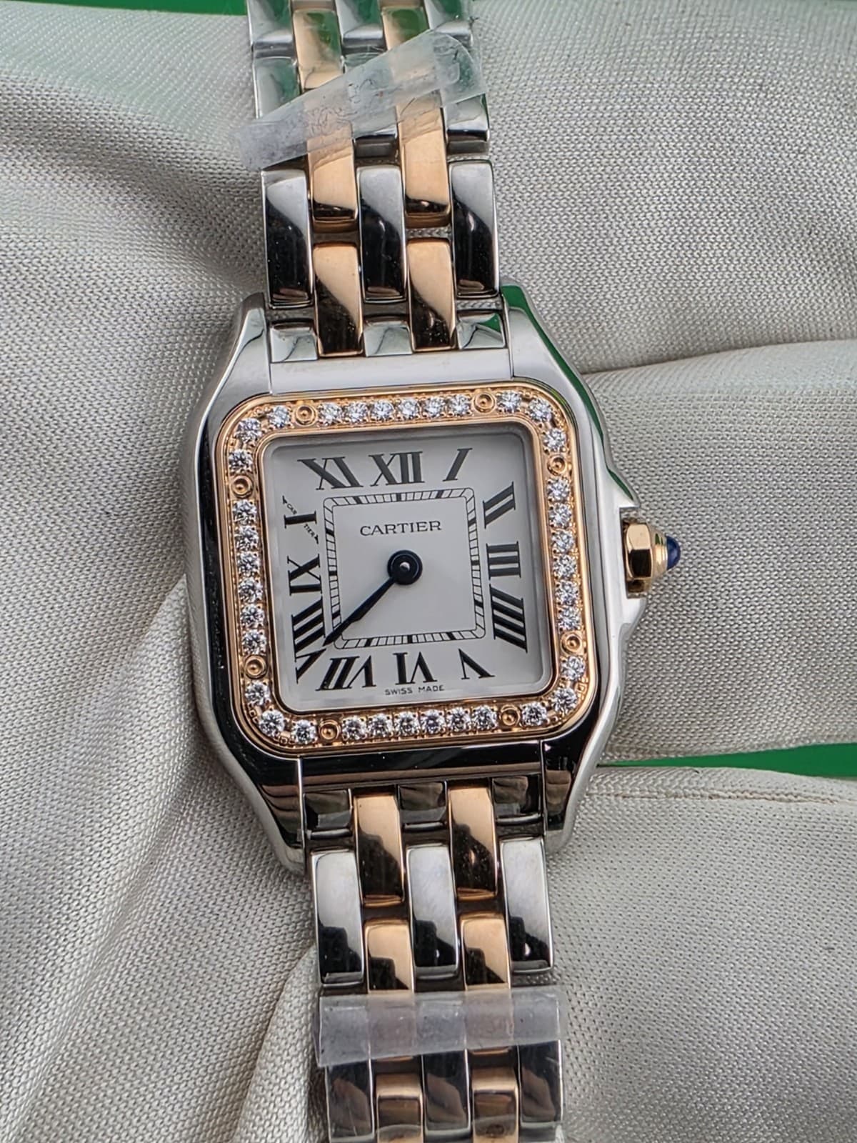 2026 NEW PANTHÈRE DE CARTIER TWO TONE ROSE GOLD SMALL W3PN0014 diamonds bezel.