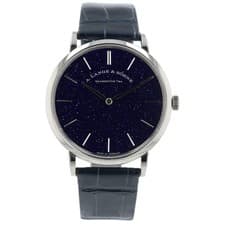 A. Lange & Sohne Saxonia Blue Dial 18k White Gold 39mm Manual Wind Men’s 205.086