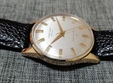 SEIKO 14100 Vintage Hand Winding 23 Jewels Hack Function Gold Index Watch Japan