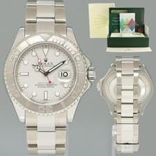 2007 MINT PAPERS Rolex 40mm Yacht-Master 16622 Steel Platinum Bezel Oyster Watch