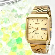 SEIKO MAJESTA Watch 9533 5000 8N1723 Gold Dial Stainless Steel Case Luxury