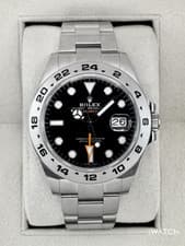 2018 Rolex Explorer II 42mm 216570 Stainless Steel Black Dial