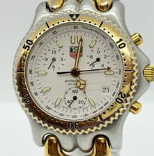 Vintage [EXC+5] TAG HEUER S/el CG1120-0 Chronograph 39mm Men's Qz Watch JAPAN