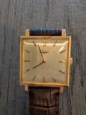 Vintage 18k Solid Gold Longines Hand-Winding Men's Wristwatch 18ct