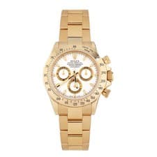 Rolex Daytona Yellow Gold White Dial 40mm 116528 Full Set