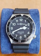 Bell & Ross Type Marine Professional 200M Swiss Date Quartz Watch Men Excellent