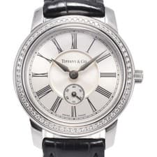 TIFFANY&Co. Mark round 21932523 Bezel Diamond Quartz Ladies Watch#147165