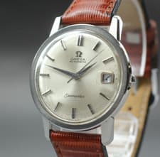 ▶[EXC+5] Vintage OMEGA Seamaster Cal.565 Silver Date 34mm Men's AT Watch JP U195