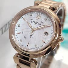 Citizen xc ES9467 54X 25th Anniversary Diamond Timepiece Pink Gold Watch