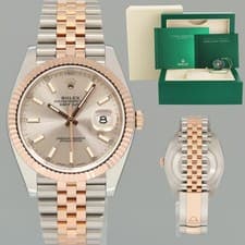 MINT Rolex DateJust 41 126331 Sundust Rose Gold Two-Tone Jubilee Watch Box