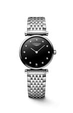 Longines La Grande Classique Black Diamond Dial Stainless Ladies Watch L42094586