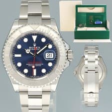 NEW 2024 PAPERS Rolex Yacht-Master 126622 Steel Platinum Blue 40mm Watch Box