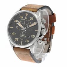 Hamilton Khaki Aviation Chronograph H76722531 Quartz SS Black 43mm Watch Men's