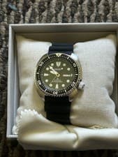 New Seiko Prospex Automatic Divers Watch Black Silicon Strap SRPE93