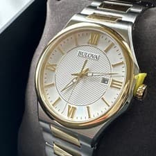 Bulova Men's Classic Date Indicator Quartz Silver Watch 41MM 98B440