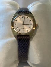 Stunning Late 1960s Ladies Zenith 18k 20 Mic Gold Plated 17 J Manual Watch Runs