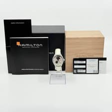 Hamilton Watch Jazzmaster H321150 AT Pearl Dial Leather Women's w/Box, Warranty