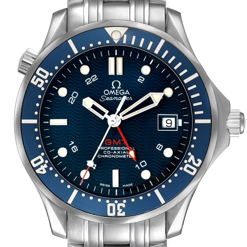 Omega Seamaster Diver 300M GMT Steel Mens Watch 2535.80.00 Card