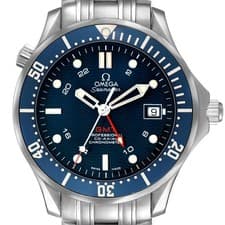 Omega Seamaster Diver 300M GMT Steel Mens Watch 2535.80.00 Card