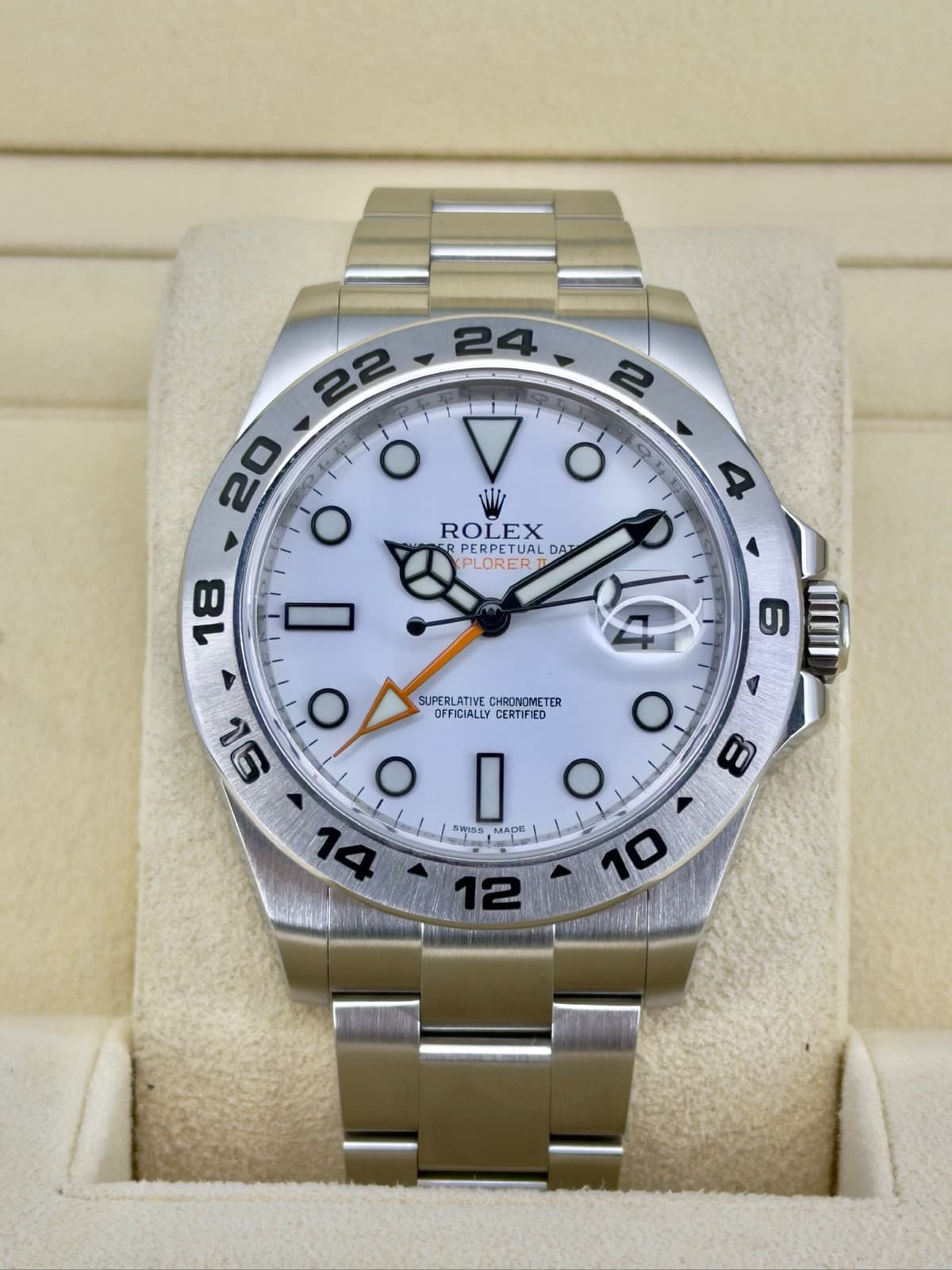 Rolex Explorer II White Dial on Oyster 216570 Complete 2014