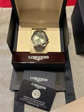 Longines Conquest Automatic 41mm Green Dial Watch L38304026 Full Set
