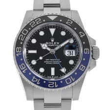 ROLEX GMT Master II 126710BLNR black 3 row oyster bracelet Random Number sec...
