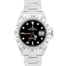 Rolex Explorer II BLACK Stainless Steel Red 40mm Oyster Automatic 16570 Watch