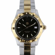 TAG Heuer Aquaracer Date 300M Wristwatch WAF1123.BB0807 Stainless Silver Gold Bl