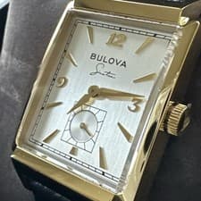 Bulova Mens My Way Frank Sinatra Classic Quartz Black Leather Watch 30 MM 97A158
