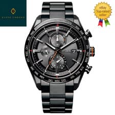 Citizen Attesa AT8185-62E Black Eco-Drive Titanium Men NEW Japan Watch