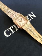 Citizen kii Quartz Watch Gold Tone Wrist Size 17cm