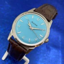 Vintage 1965 Man’s BULOVA M5 Stunning Blue Dial Fully Serviced & 1 Year WARRANTY