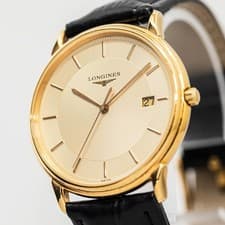 *NEAR MINT* LONGINES La Grande Classique L4.677.2 Quartz Gold Date 34mm Men's