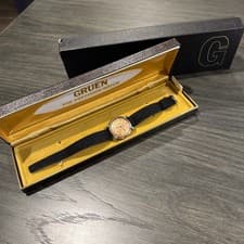 Vintage Gruen “The Precision Watch” Pan-Am Two Tone Watch